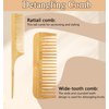 Bamboo Paddle Hair Brush, 3PCS Bamboo Hair Brush Set, Natural Bamboo Comb Paddle Detangling Hairbrush, Wooden Comb for Women Men, and Kids Massage Scalp Thick/Thin/Curly/Dry Hair