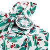 Hallmark 26" Reusable Christmas Gift Wrap (1 Fabric: Red Holly, Green Foliage, Natural Cotton) for Holiday Parties, Housewarming Gifts