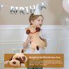 ZPIUU Dog Weighted Stuffed Animals for Kids, Weighted Dog Plush 16", Brown Puppy Plushies Pillow Toy 1.5lbs