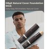 OBgE Natural Cover Foundation #21 (Ivory, 0.5oz) - Stick Foundation with Brush for Flawless Skin Tone Correction and Coverage. Long-Lasting Wear for Daily Use.