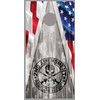 Lets Print Big American Flag 2nd Amendment Gray Wood Design Cornhole Board Decal Wraps