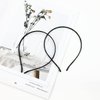 Lawie 20 Pack Black Satin Cloth Fabric Covered Thin Slim Hard Metal Headband 0.5CM Plain Wire Hair band Elastic Skinny Hair Hoop Holder Tiara Crown Base for Women Men Crafting DIY Accessories