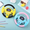 Toyvian 2 Pcs Steering Wheel Toys Plastic Car Musical Steering Wheel Toy Portable Simulated Driving Steering Toys Musical Toys for Toddler Kids
