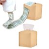 GASHINA STORY Money Pull Out Box for Cash Gift with Reusable Tissue Box Cover - Surprise Pop Up Money Gift Boxes, Perfect for Birthday, Valentines, Anniversary (Cream Beige)