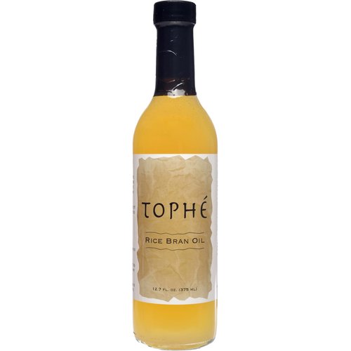 RICE BRAN OIL | All Natural, Made from 100% Non-GMO Rice | Rich in Vitamin E and Gamma-Oryzanol | Unfiltered, Non Winterized, No Trans Fat | 12.7 Oz Glass bottle By Tophé