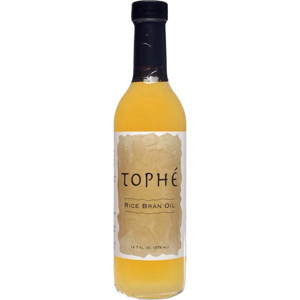 RICE BRAN OIL | All Natural, Made from 100% Non-GMO Rice | Rich in Vitamin E and Gamma-Oryzanol | Unfiltered, Non Winterized, No Trans Fat | 12.7 Oz Glass bottle By Tophé