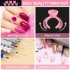 MEKK Glue Rings Glue Rings for Eyelash Extensions 300PCS Pink Lash Extension Supplies Eyelash Glue Rings Disposable Pigment Rings for Eyelash Extension Nail Art