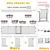 Bonnlo 120.5-Inch Metal Fireplace Fence Guard 5-Panel Baby Safety Gate/Barrier/Play Yard with Door Christmas Tree Fence Hearth Gate for Kids/Pet/Toddler/Dog/Cat, Black