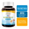 Lovita Kids Super Smart DHA, 150mg DHA and 30mg EPA of Omega 3 Fatty Acids, Supports Brain Health, Natural Lemon Flavor, 30 Chewable Softgels