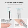 HaimiLiya Pre-treatment Cuticle Pusher, Russian Manicure Pre-treatment Nail Pushers, Dual Ended Cuticle Remover with 100/180 Grit Sandpaper Sheets, Nail Care Nail Prep for Manicure Pedicure Nail Art