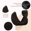 GOO GOO Clip in Hair Extensions Real Human Hair, 18inch 110g 7Pcs, 2 Dark Brown, Remy Human Hair Extensions Clip ins for Women, Natural Human Hair