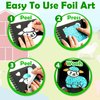 FUNNYB&G Foil Craft Activity for Kids: Foil Art Farm DIY Toy Kit, No Mess Creative Travel Supply Set, Idea Birthday Christmas Valentine Gift for Girl Boy Children 4 5 6 7 8 9 Year Old