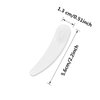 Jilukibo White Mini Curved Cosmetic Spatula Scoop, Plastic Reusable Makeup Face Mask Spoon for Cream Mixing and Sampling (100 Pack)