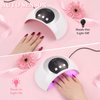 Wisdompark UV LED Nail Lamp, 54W UV Light for Gel Nails with Automatic Sensor/3 Timer Setting Professional Nail Dryer Gel Polish Curing Lamp Nail Art Tools (White) (54, Watts)