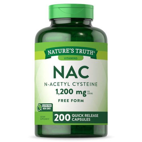 Nature's Truth NAC N-Acetyl Cysteine | 1,200mg | 200 Capsules | Free Form Amino Acid | Non-GMO & Gluten Free Supplement