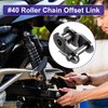8 Pack #40 Roller Chain Offset Link, Carbon Steel Chain Links, Heavy Duty Chain Connecting Link, Rustproof Driver Links for Motorcycles, Bicycles, Karting