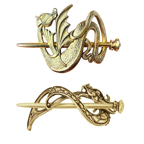 Tinsow 2 Pcs Silver Celtic Hair Slide Hairpins Hair Accessories Hair Clips, Creative Hair Barrette Minimalist Hair Claw Hair Pin Hair Accessories for Women (Style B L)