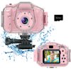 Agoigo Kids Waterproof Camera Toys for 3-12 Year Old Boys Girls Christmas Birthday Gifts Children's HD Video Digital Action Cameras Child Indoor Outdoor Toddler Camera, 2 Inch Screen (Pink)