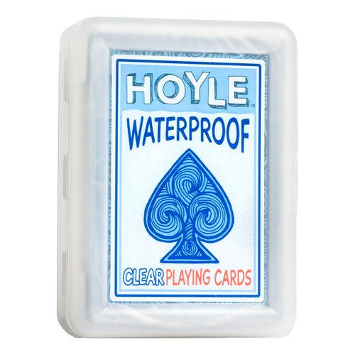 Hoyle Waterproof Playing Cards, Clear, 1 Deck
