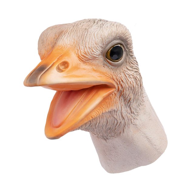 Yolococa Ostrich Hand Puppet Realistic Latex Soft Animal Toy Storytelling Role Play Party Supplies for Kids