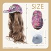 SUNBORRY Women's Wig Hats with Wavy Hair Extensions, Baseball Cap with Hair Attached, 20 Inch (Purple Hat-Baby-18T Dark Ash Blonde)