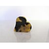 Generic Small mini brown marbled tortoise heart shaped hair claw clip