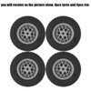 Building Blocks Technic Parts 4 pcs TYRE Dia. 62X20 & Rim Dia. 43.2 X 18 Compatible with Lego for Kids Boys Toy
