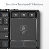 iClever Bluetooth Keyboard, BK08 Folding Keyboard with Sensitive Touchpad (Sync Up to 3 Devices), Pocket-Sized Tri-Folded Fodable Keyboard for Windows Mac Android iOS