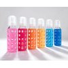 Lifefactory 9-Ounce BPA-Free Glass Baby Bottle with Protective Silicone Sleeve and Stage 2 Nipple, Papaya