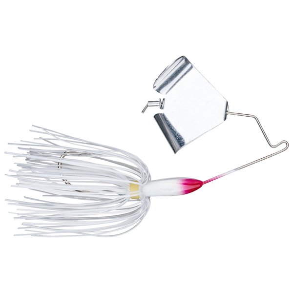 Strike King (DB14-12) Promotional Buzz Buzzbait Fishing Lure, 204 - White, 1/4 oz, Red Shadow Head