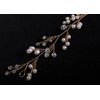 Chargances Wedding Crystal and Pearl Hair Vine Extra long Bridal Hair Vine Headpiece Hairpiece Bohemia Headband Gold Hair Vine Bridesmaid Boho Bridal Headpiece Hair Vine for Bride Jewelry (gold)