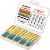 Chanzon 60 Values 1/4W (0.25 watt) Metal Film Fixed Resistor Kit 300pcs 1R-4.7MR Ω ohm ±1% Tolerance 0.01 MF Through Hole Resistors Current Limiting Rohs Certificated 1/4 watt Resisters Assorted