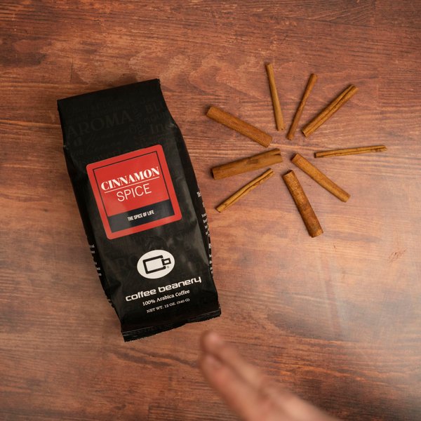 Cinnamon Spice Coffee by Coffee Beanery | 12oz Flavored Coffee Ground Medium Roast Coffee| 100% Specialty Arabica Coffee Ground | Gourmet Coffee | Flavored Ground Coffee Medium Roast