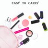 LOUISE MAELYS 4pcs Colorful Portable Folding Hair Brush with Mirror Compact Pocket Hair Comb for Travel Gift Idea