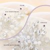 Latious Silver Bride Wedding Hair Comb Crystal Bridal Side Comb Pearl Hair Piece Rhinestone Hair Accessories for Women and Girls