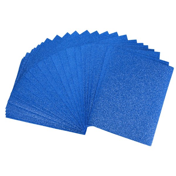 uxcell Dark Blue Glitter EVA Foam Sheets 11 x 8 Inch 2mm Thick for Crafts DIY Projects 24 Pcs