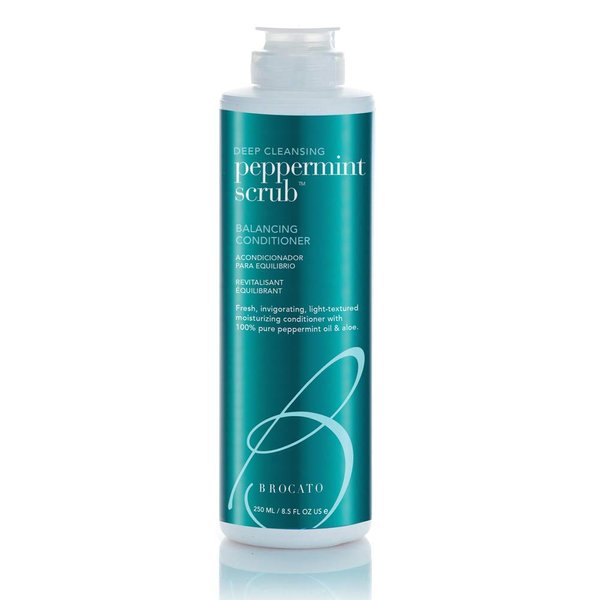 Brocato Peppermint Scrub Balancing Conditioner, 8.5 oz | Lightweight Moisturizing Conditioner with Pure Peppermint Oil Improved Detangling and Styling | No Sulfate or Parabens