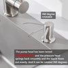 Sink Soap Dispenser Brushed Nickel, Soap Dispenser for Kitchen Sink Stainless Steel Refill from The Top Built in Sink Soap Dispenser with 13 OZ Soap Bottle