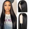 Legendhair Glueless V Part Wig Human Hair Straight Brazilian Virgin Human Hair Wigs for Black Women Upgrade U Part Human Hair Wig Full Head Clip In Half Wig No Leave Out U Part Wig 180% Density 24Inch