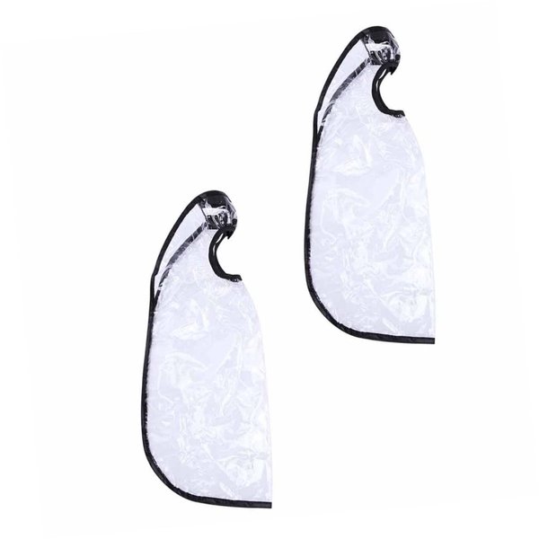 Beatifufu 2pcs elderly shampoo bib position hair washing cape hair washing funnel hair care funnel hair styling cape hair cutting cape barber gowns white Umbrella protection plastic pp
