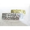 Silver or bronze gold celtic metal viking flower filigree hair clip barrette (Primary color: Gold)