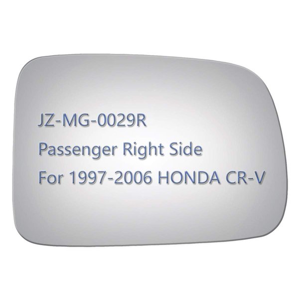 JZSUPER Side Mirror Glass fit for 1997-2006 HONDA CR-V, Passenger Right Side RH Replacement Rearview Convex Glass, Non Heated Including Adhesive