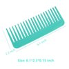 NuAngela Wide Tooth Hair Comb No Static, Detangling Styling Comb For Thick Long Curly Hair, No Handle Round Teeth, Reduce Hair Loss&Breakages, Shower Shampoo Detangler Comb For Women Men (Cyan)