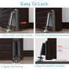 Door Jammer Door Stopper, Portable Door Security Lock for Travel/Apartment/Safety Self Defense/Personal Protection, Aluminum Alloy Anti-Slip Door Lockdown Security Device (Black)