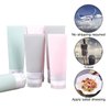 Portable Soft Silicone Travel bottles Set - 6 Pack Leakproof Silicone Travel Bottles,Cosmetic Toiletry Containers(Pink+Green+Grey)