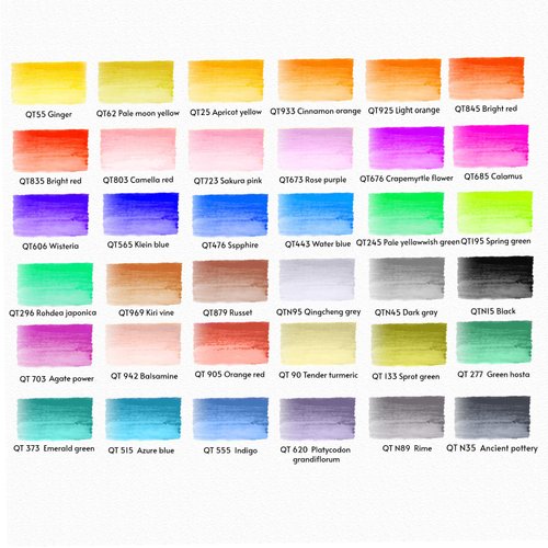 TOSHARE Watercolor Pens Set, 36-Color Dual Tip Paint Markers, Water-Based Coloring Markers with 1 Aquapen, 1 Colorless Blender, 1 Black Marker, and 12-Page Pad, Art Supplies for Artists and Beginners