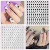 Yuanchu 6 Sheets Star Nail Stickers,3D Self-Adhesive Nail Decals Glitter Shiny Gold Silver White Black Small Stars Nail Art Supplies Manicure Accessories for Women Girls DIY Nail Art Design