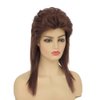 Swiking Mullet Wig for Women Wine Red Synthetic Heat Resistant Shoulder Length Hair Wigs 80s Rocker Cosplay Synthetic Wigs