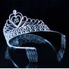 45th 45 Forty Five Years Old Birthday Party Austrian Rhineston Crystal Hair Tiara Crown with Side Combs Birthday Party Hair Jewelry Cake Topper Queen Tiara T45