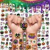 Halloween Temporary Tattoos Bulk Real Glitter Temporary Halloween Tattoos for Kids, Individual Non Candy Treats Class Party Giveaways for Kids Bulk, Goodies Fillers Class Gifts Prizes